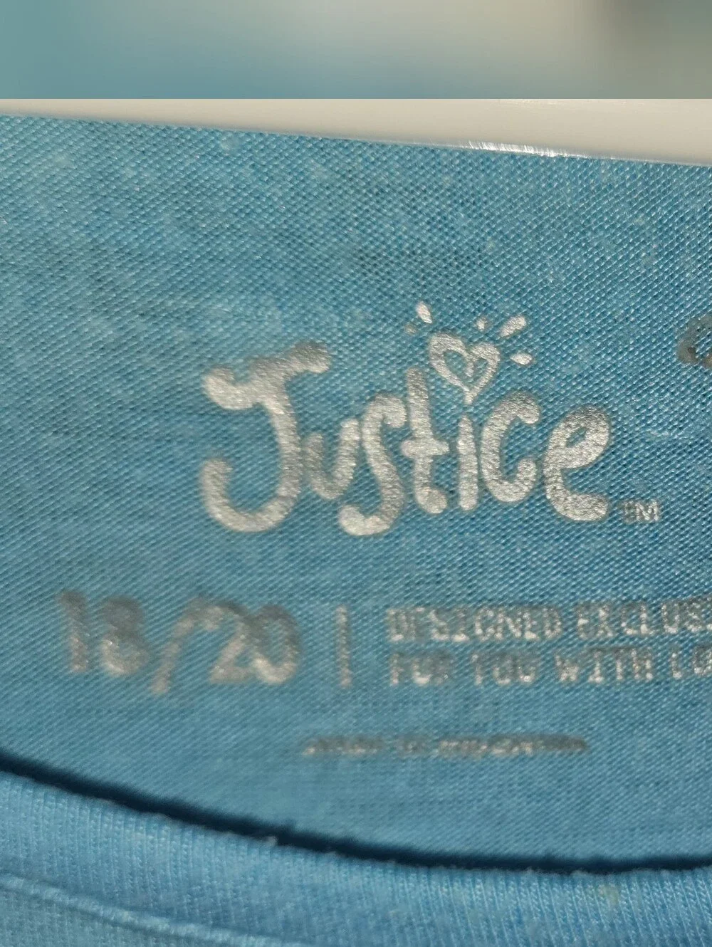 Justice Blue Ombre Unicorn Short Sleeve Tee